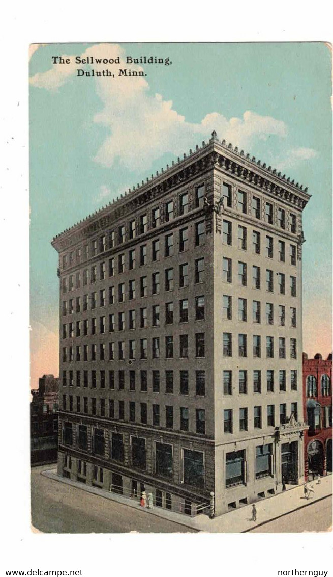 Duluth, Minnesota, USA, "The Sellwood Building, Duluth, Minn.", 1912 Postcard - Duluth