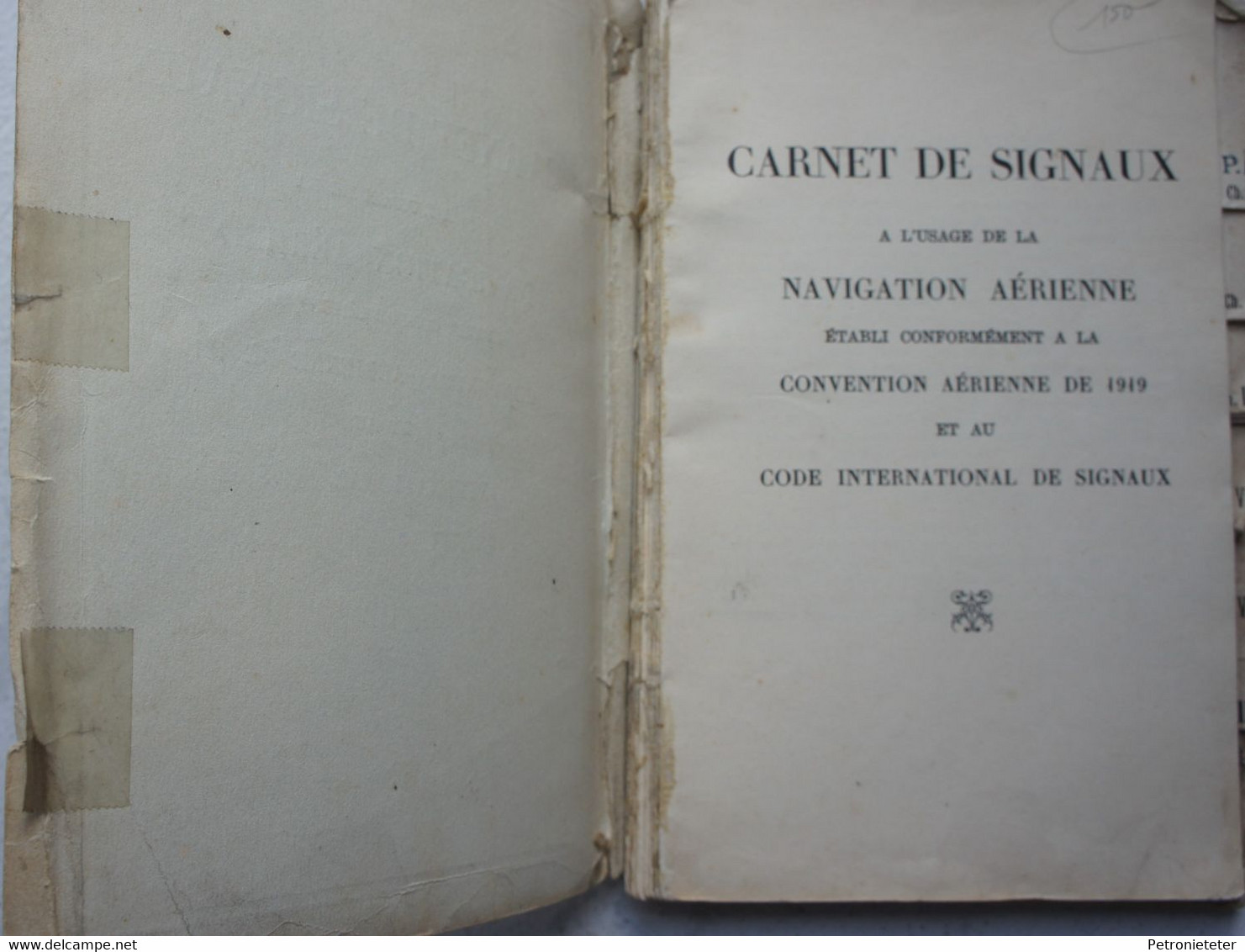 Manuel Carnet De Signaux Navigation Aérienne Code Internationaux Aviation Avion 1938 - Other & Unclassified