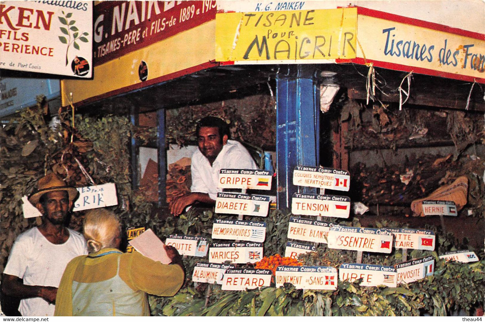 ¤¤  -  ILE MAURICE   -  MAURITUS   -  Vendeurs De Tisanes Au Bazar De PORT-LOUIS   -   ¤¤ - Maurice