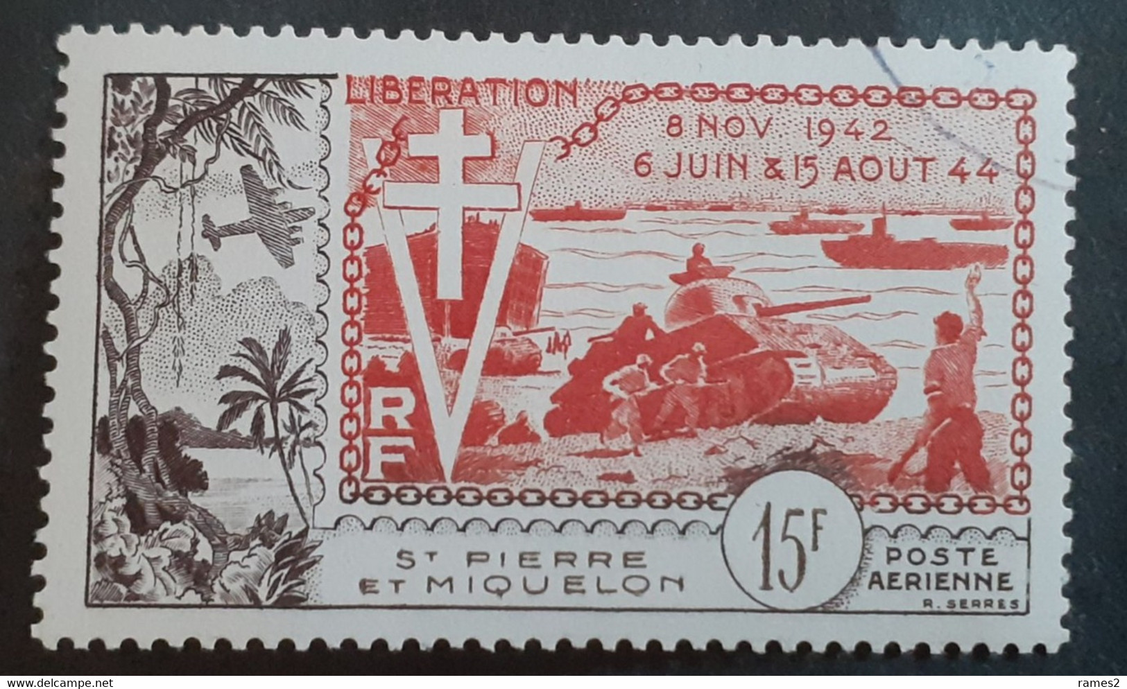 St.Pierre Et Miquelon > Poste Aérienne >Oblitérés N° 22 - Used Stamps