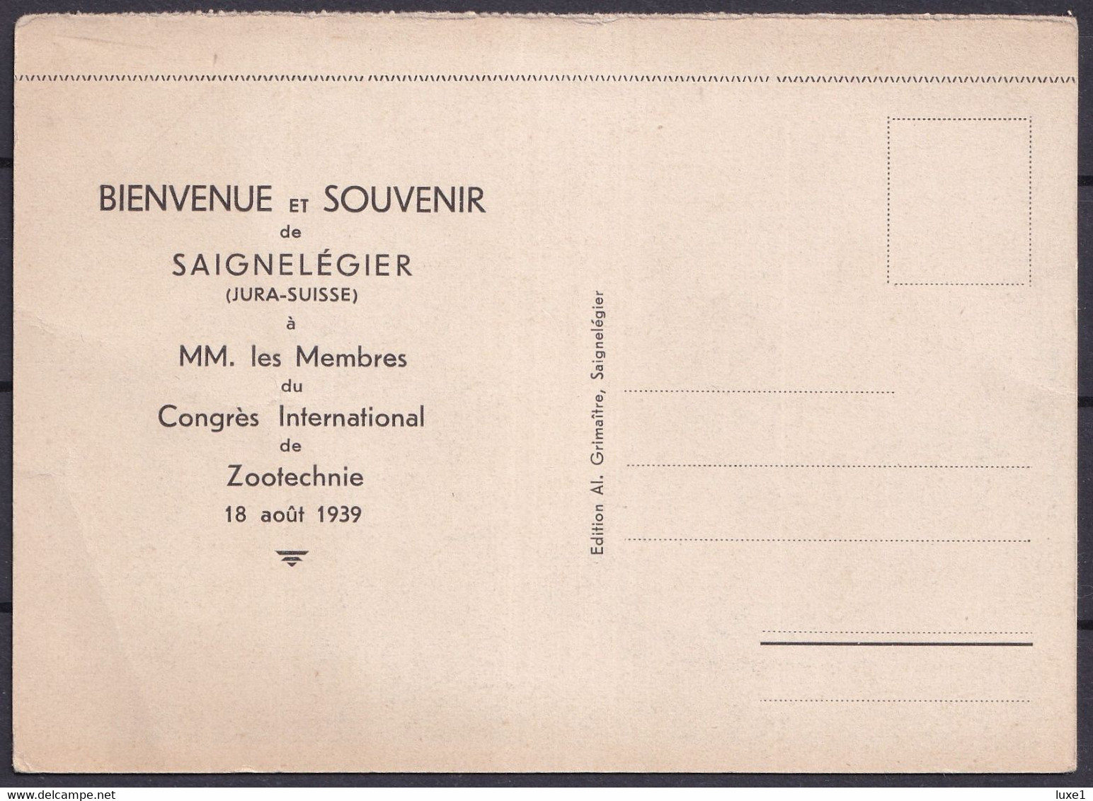 SWITZERLAND ,  Saignelégier  ,  OLD  POSTCARD - Saignelégier