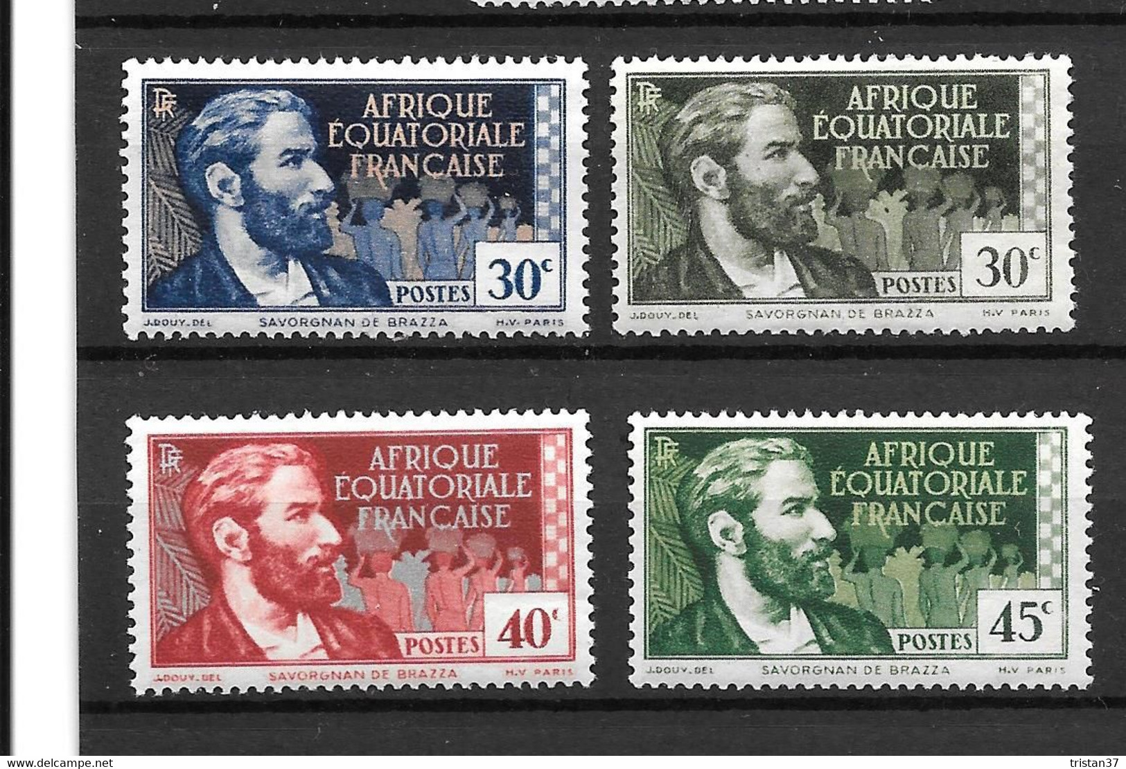 1937 - AEF Savorgnan De Brazza - MNH* - YT 41/44 - Neufs