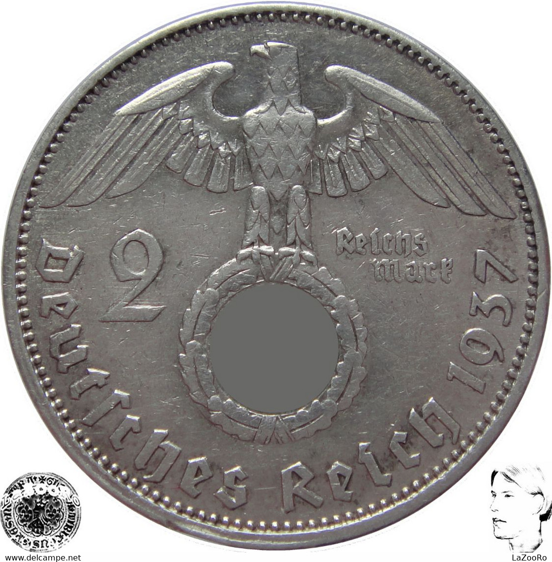 LaZooRo: Germany 2 Mark 1937 A XF - Silver - 2 Reichsmark