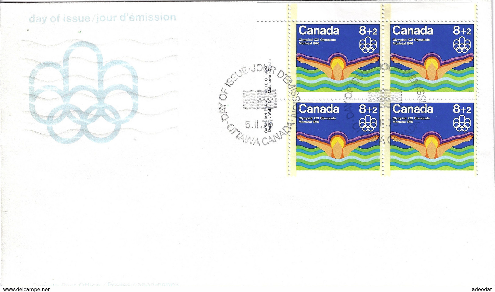 CANADA  1975 FDC B4,B5,B6,B4-B6 MONTREAL OLYMPICS - Storia Postale