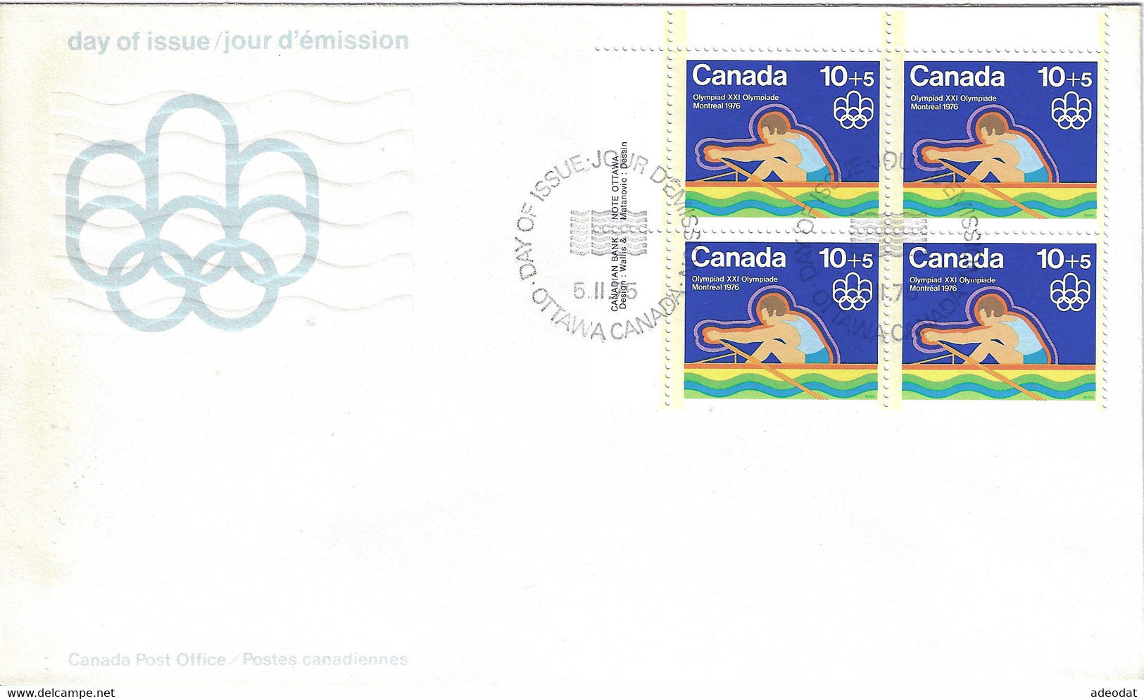 CANADA  1975 FDC B4,B5,B6,B4-B6 MONTREAL OLYMPICS - Storia Postale