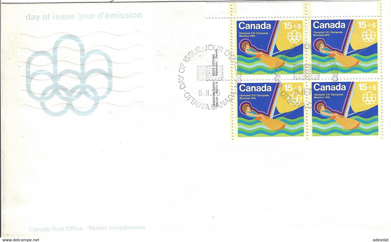 CANADA  1975 FDC B4,B5,B6,B4-B6 MONTREAL OLYMPICS - Brieven En Documenten