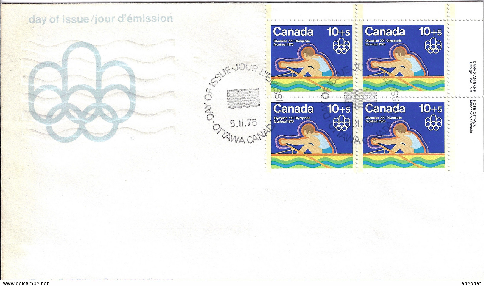 CANADA  1975 FDC B4,B5,B6,B4-B6 MONTREAL OLYMPICS - Storia Postale