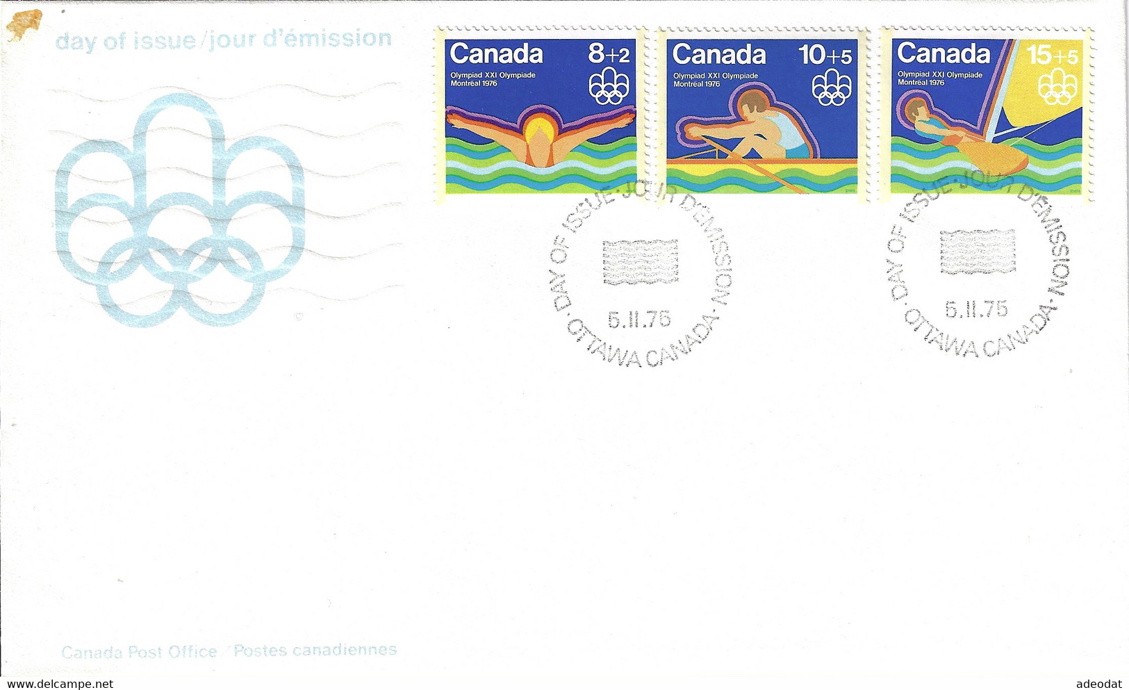 CANADA  1975 FDC B4,B5,B6,B4-B6 MONTREAL OLYMPICS - Storia Postale