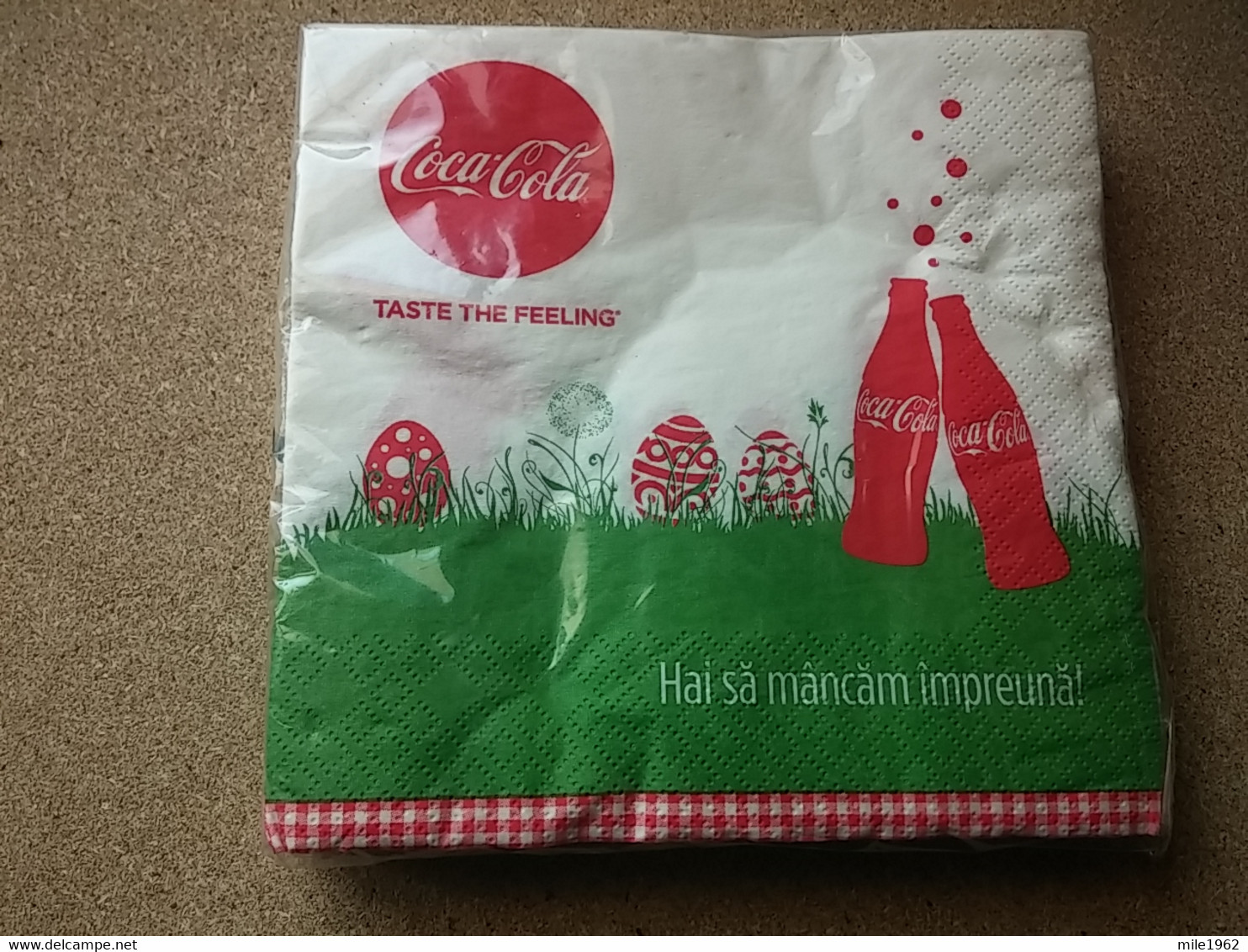 COCA COLA -  Papier Serviette , Paper NAPKIN , ORIGINAL PACK 30 PIÈCES, EASTER, PÂQUES - Serviettes Papier à Motif