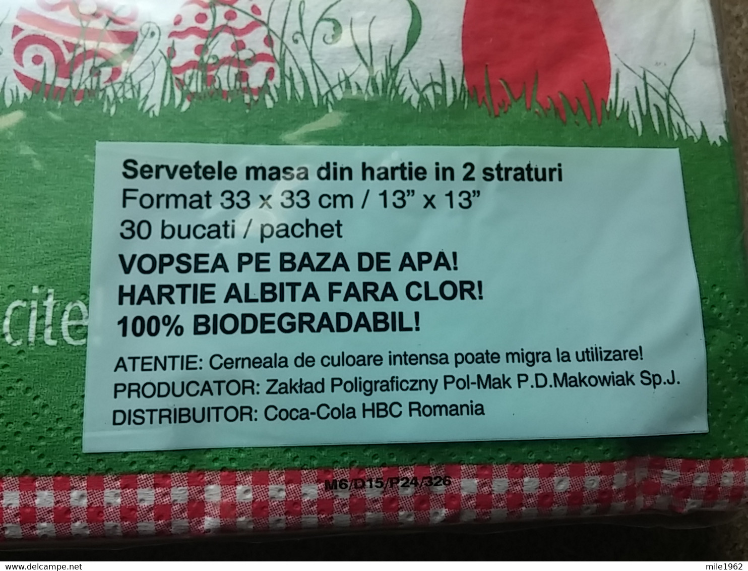 COCA COLA -  Papier Serviette , Paper NAPKIN , ORIGINAL PACK 30 PIÈCES, EASTER, PÂQUES - Servilletas De Papel Con Motivos