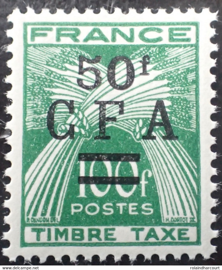 R2452/818 - 1949/1950 - REUNION - TIMBRE TAXE - CFA - N°44 NEUF** - Postage Due