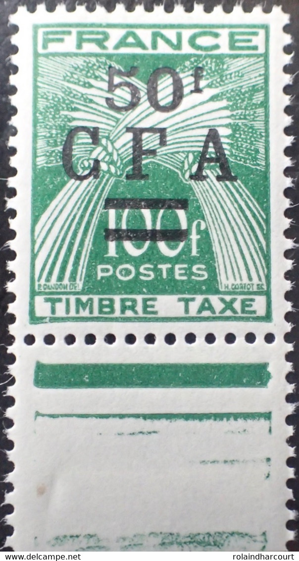 R2452/819 - 1949/1950 - REUNION - TIMBRE TAXE - CFA - N°44 NEUF** BdF - Timbres-taxe