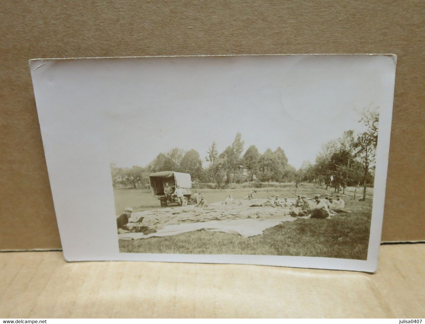 RECHESY (90) Carte Photo Guerre 1914-18 Aérostiers Inspection D'un Ballon - Otros & Sin Clasificación