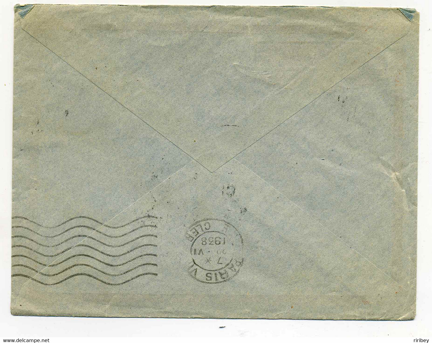 Lettre Par Avion De BRAZAVILLE Pour Paris / MOYEN CONGO /  1938 - Covers & Documents