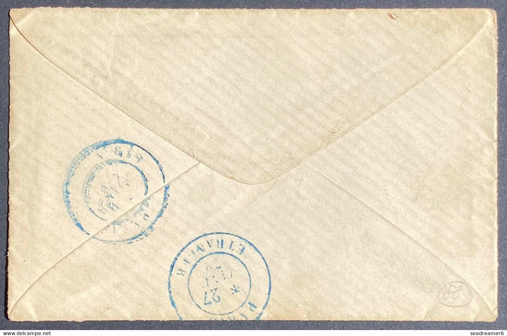 Espagne Lettre 1872 N°107 & 108 X2 De San Sebastian Pays Basco Pour Paris Arrivée En Bleue Superbe Et Pas Courant Ainsi - Storia Postale