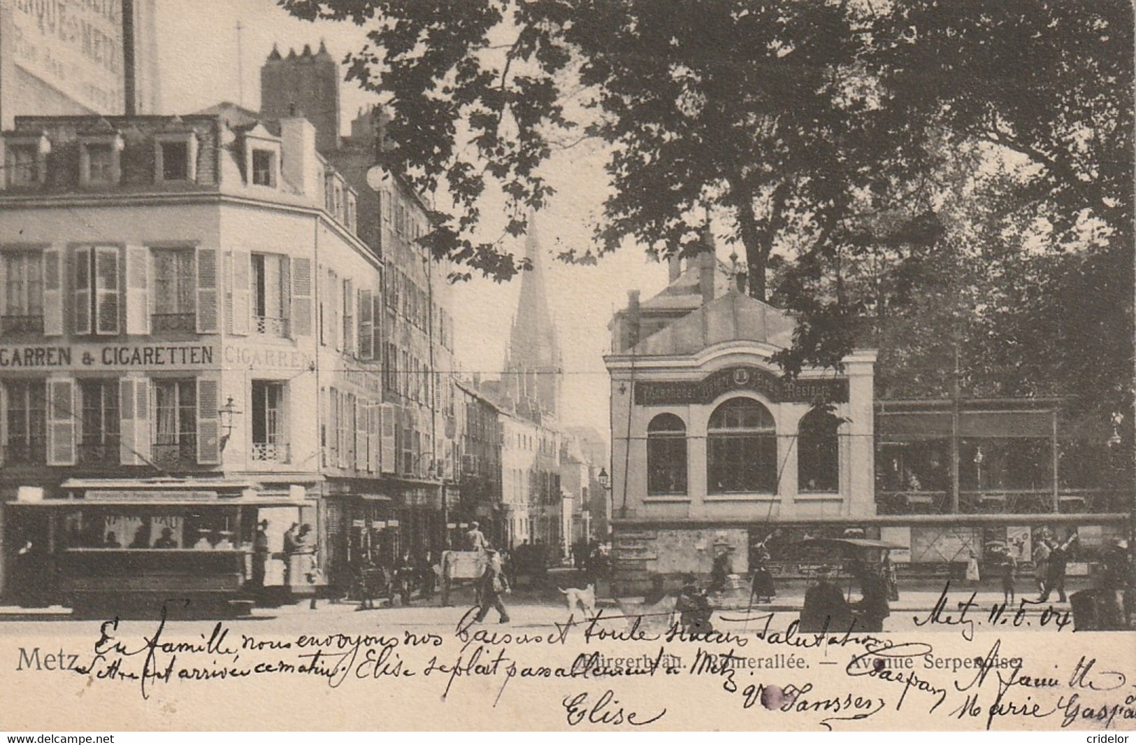 57 - METZ - NELS - AVENUE SERPENOISE - CAFE BRASSERIE - MUNCHENER BURGERBRAU - NELS 104-116 - BON A TB ETAT - Metz