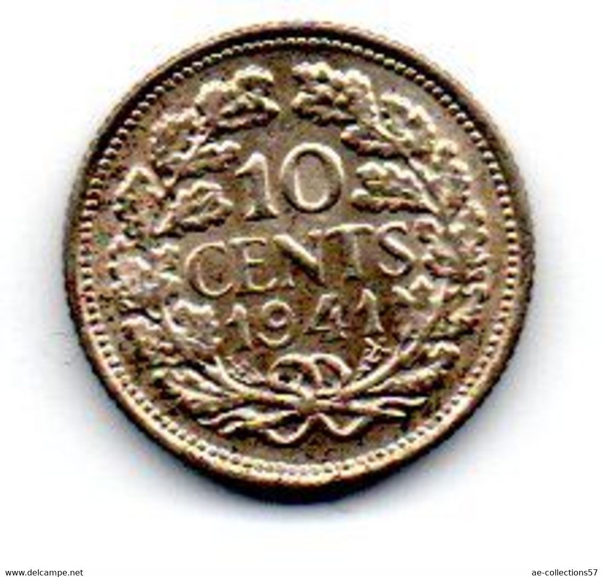 Pays -Bas - 10 Cents 1941 TTB+ - 10 Cent