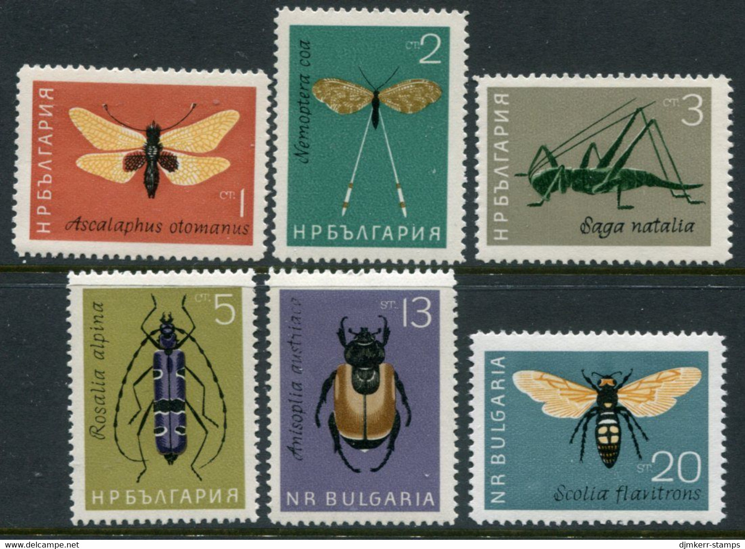BULGARIA 1964 Insects MNH / **.  Michel 1446-51 - Ungebraucht