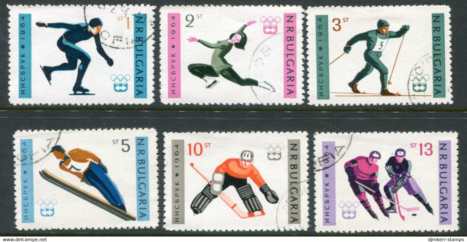 BULGARIA 1964 Winter Olympic Games, Innsbruck Used.  Michel 1426-31 - Oblitérés