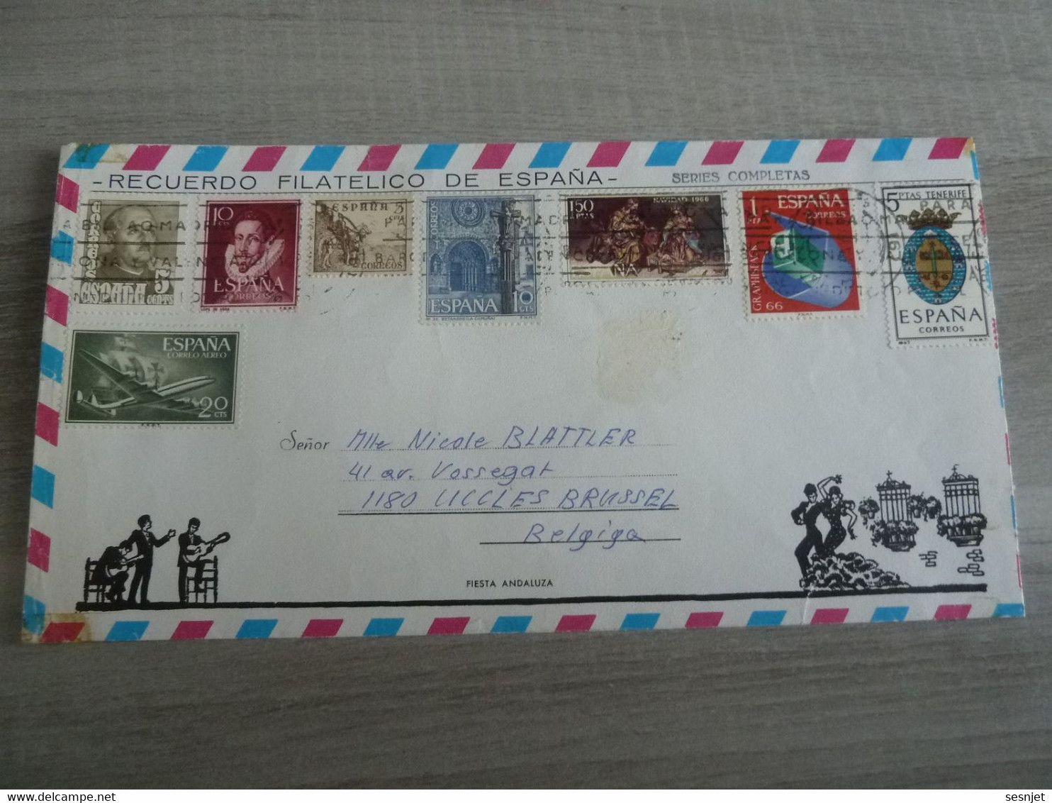 Enveloppe Affranchie De L'Espagne - Editions Recuerdo Filatelico De Espana - Année 1971 - - Colecciones