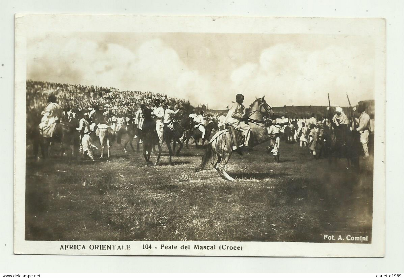 AFRICA ORIENTALE - FESTE DEL MASCAL ( CROCE )  1937  VIAGGIATA FP - Erythrée