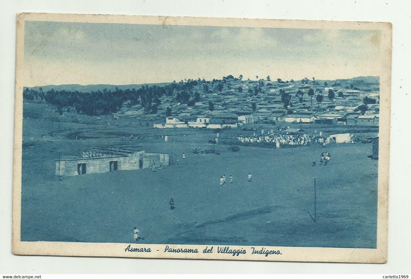 ASMARA - PANORAMA DEL VILLAGGIO INDIGENO   VIAGGIATA FP - Erythrée