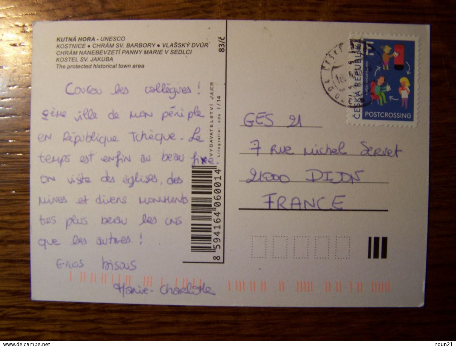 République TCHEQUE - Sur Carte Postale - 2015 - N° Michel 857 - Briefe U. Dokumente