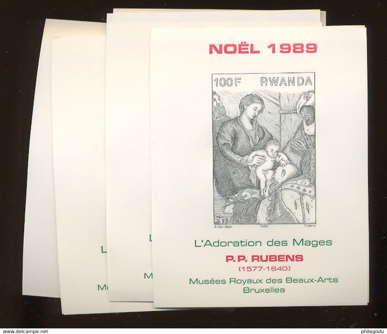 1989. Bloc 103 **  Postfris. Noel XtMas. RUBENS.    Cote 9,50-euros - Unused Stamps