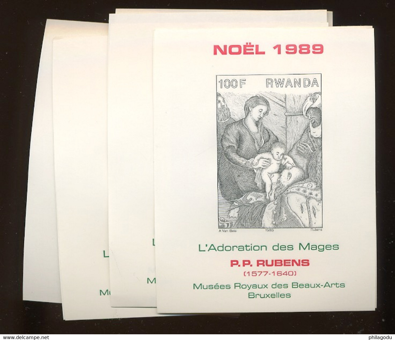 1989. Bloc 103 **  Postfris. Noel XtMas. RUBENS.    Cote 9,50-euros - Neufs