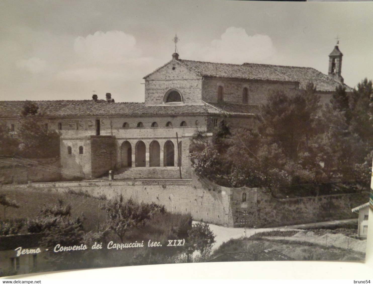 2 Cartoline Di Fermo ,convento Dei Capuccini E Fontana Del Girfalco E Cattedrale - Fermo
