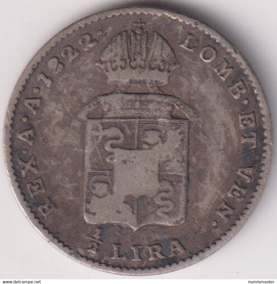 ITALIA , 1/2 LIRE 1822 M - Lombardie-Vénétie