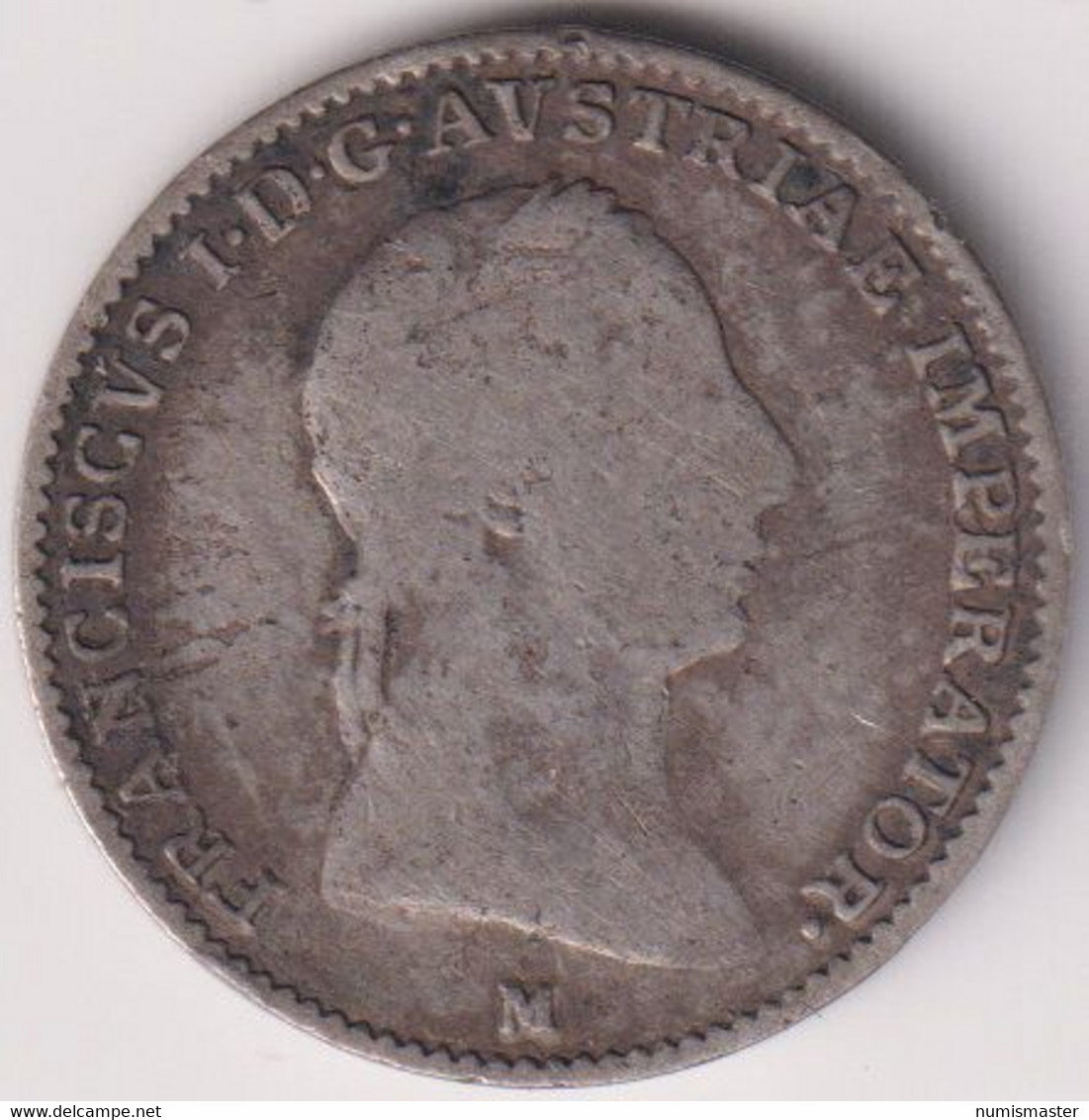 ITALIA , 1/2 LIRE 1822 M - Lombardo-Veneto