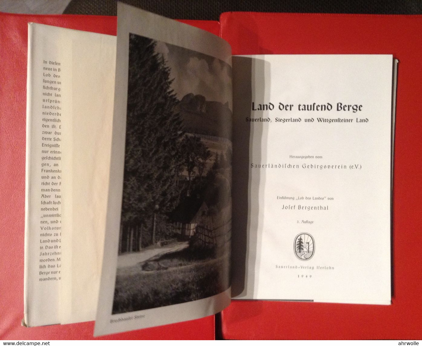 Buch Land Der Tausend Berge 1949 Sauerland Siegerland Sauerländischer Gebirgsverein - Chroniques & Annuaires