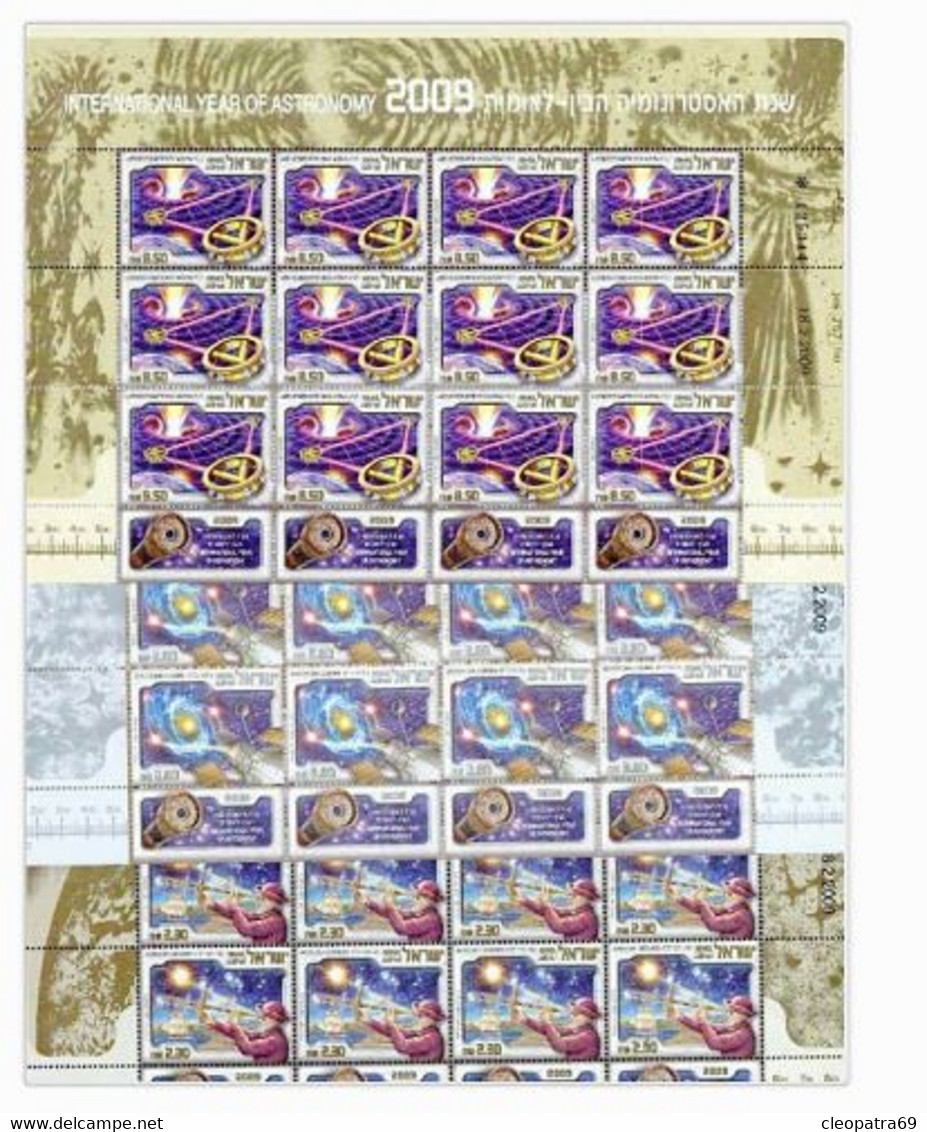 ISRAEL 2009 FULL SHEETS SET OF 3 ASTRONOMY 13740-D2 - Andere & Zonder Classificatie