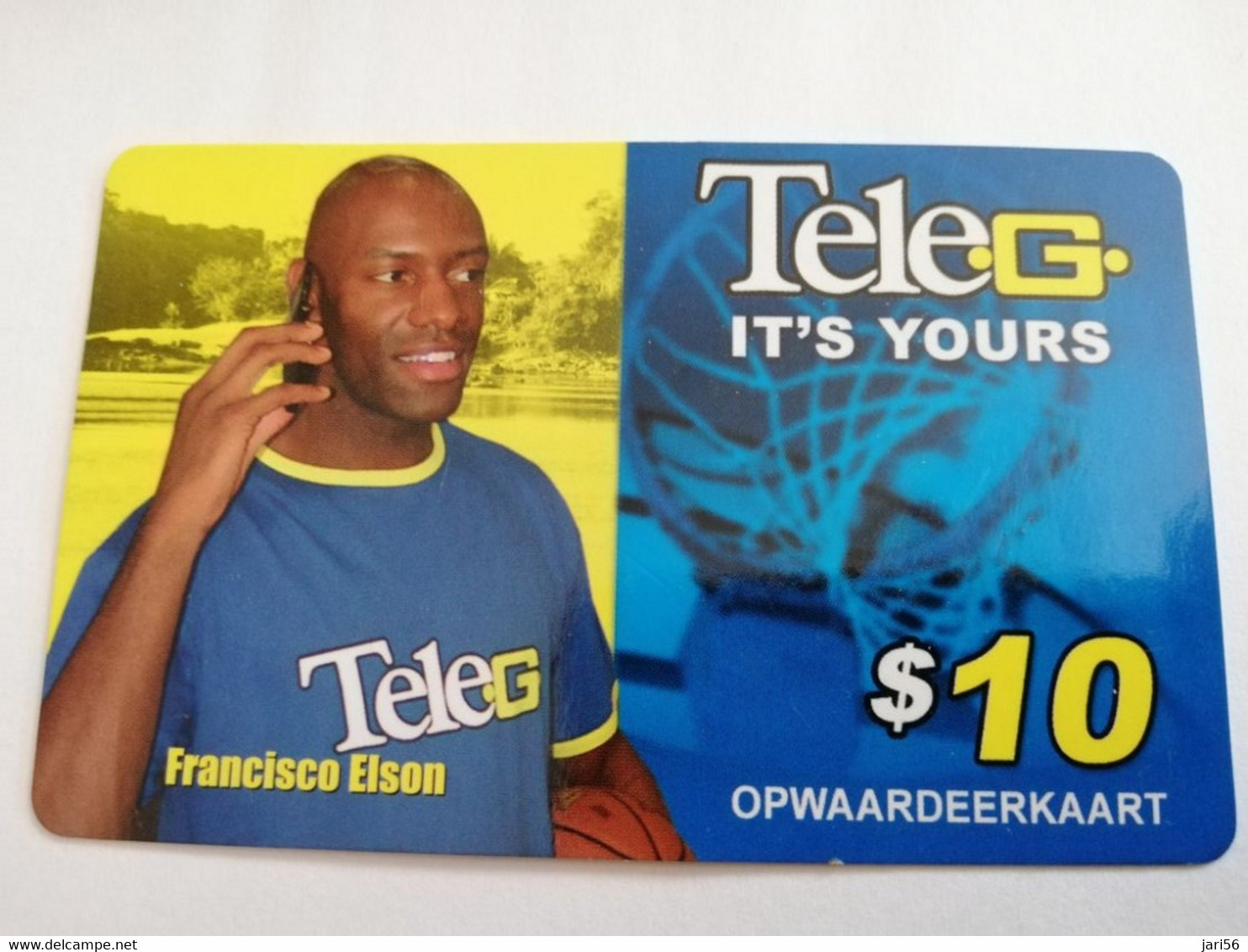 SURINAME US $10 UNIT GSM  PREPAID  FRANCISCO ELSON    MOBILE CARD           **5130 ** - Suriname
