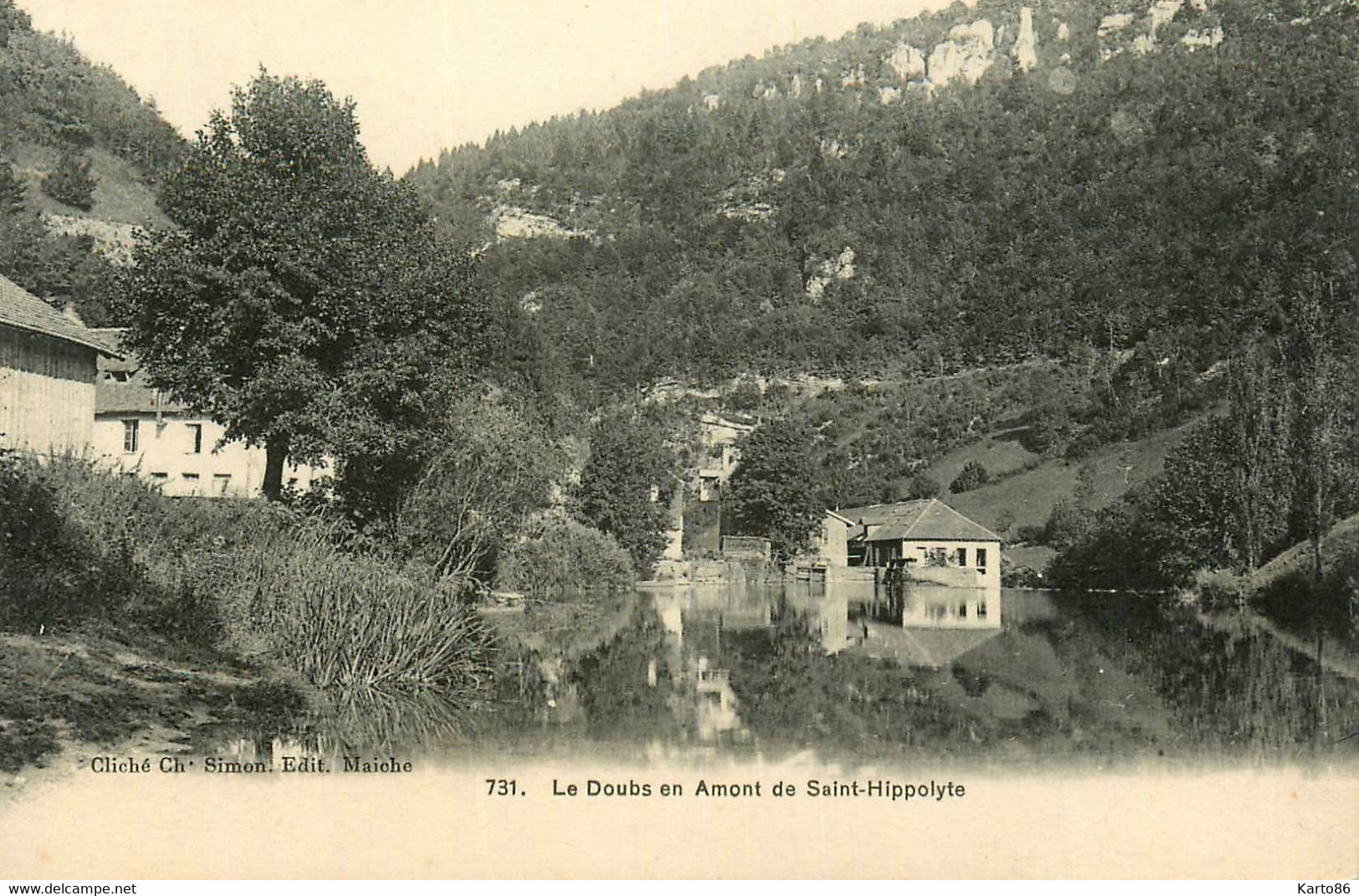 Le Doubs En Amont De St Hippolyte * Coin Du Village - Saint Hippolyte