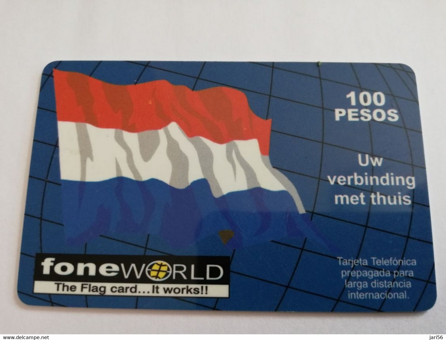 MEXICO $ 100 PESOS   PREPAID WORLD FONE WORLD   /  FLAGS      ** 5153** - Mexique