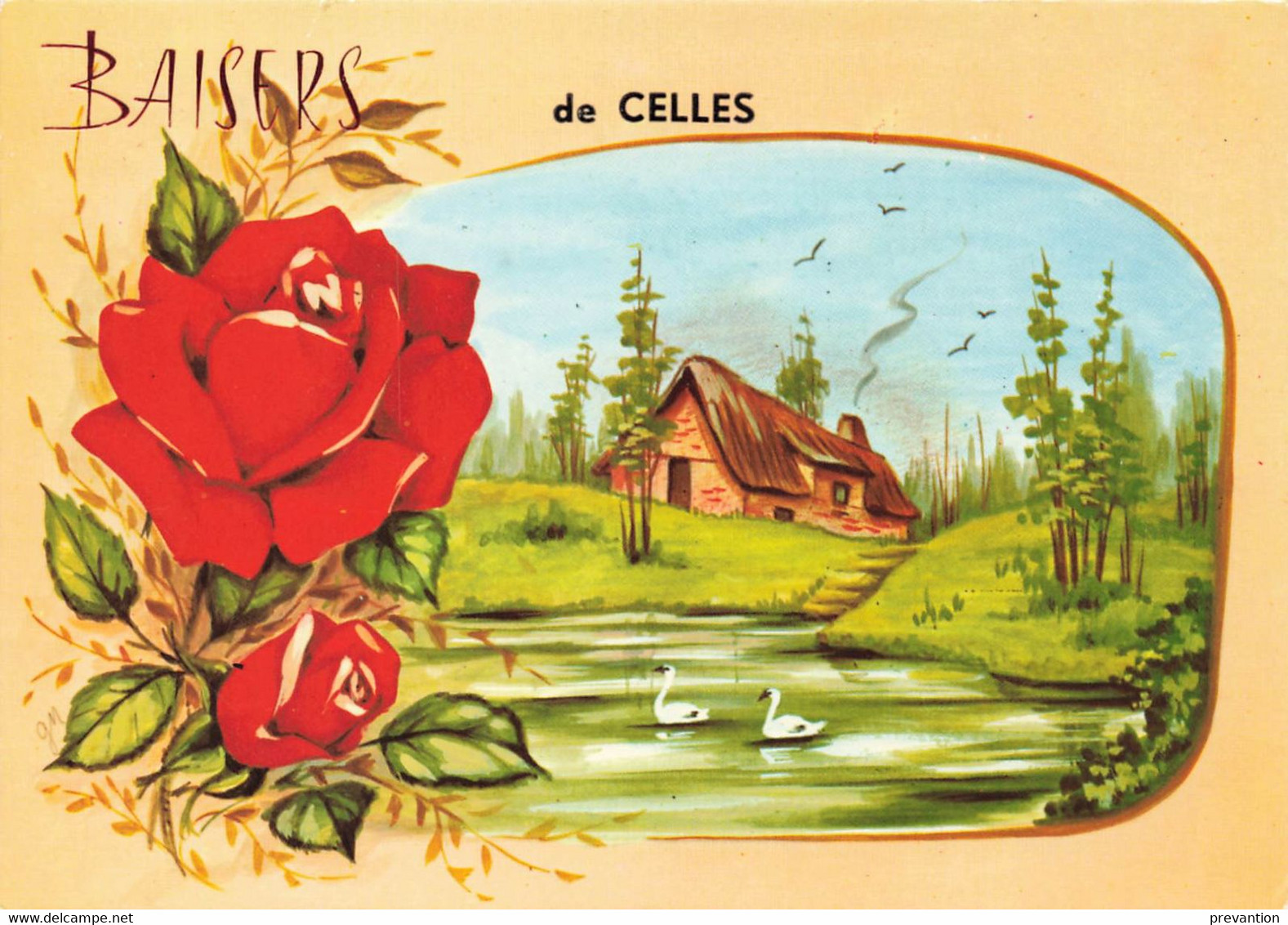 Baisers De CELLES - Carte Colorée - Celles