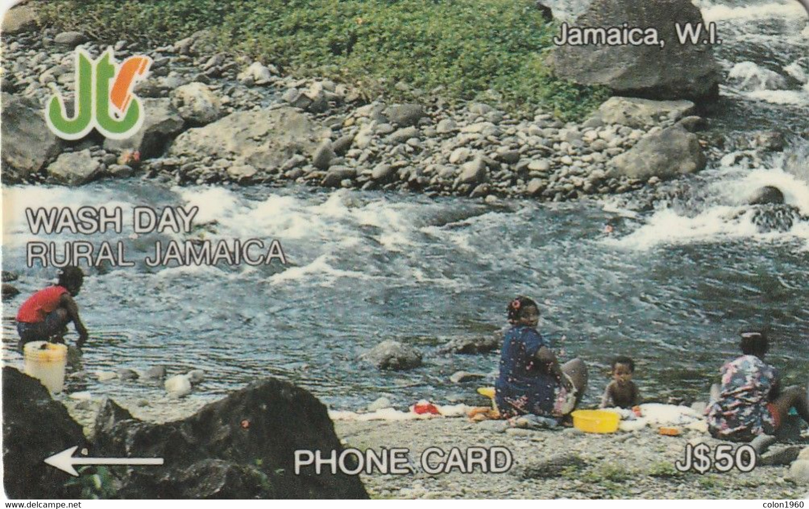 JAMAICA. JAM-7D / 7JAMD. Wash Day - Rural Jamaica. 1992. (009) - Jamaica