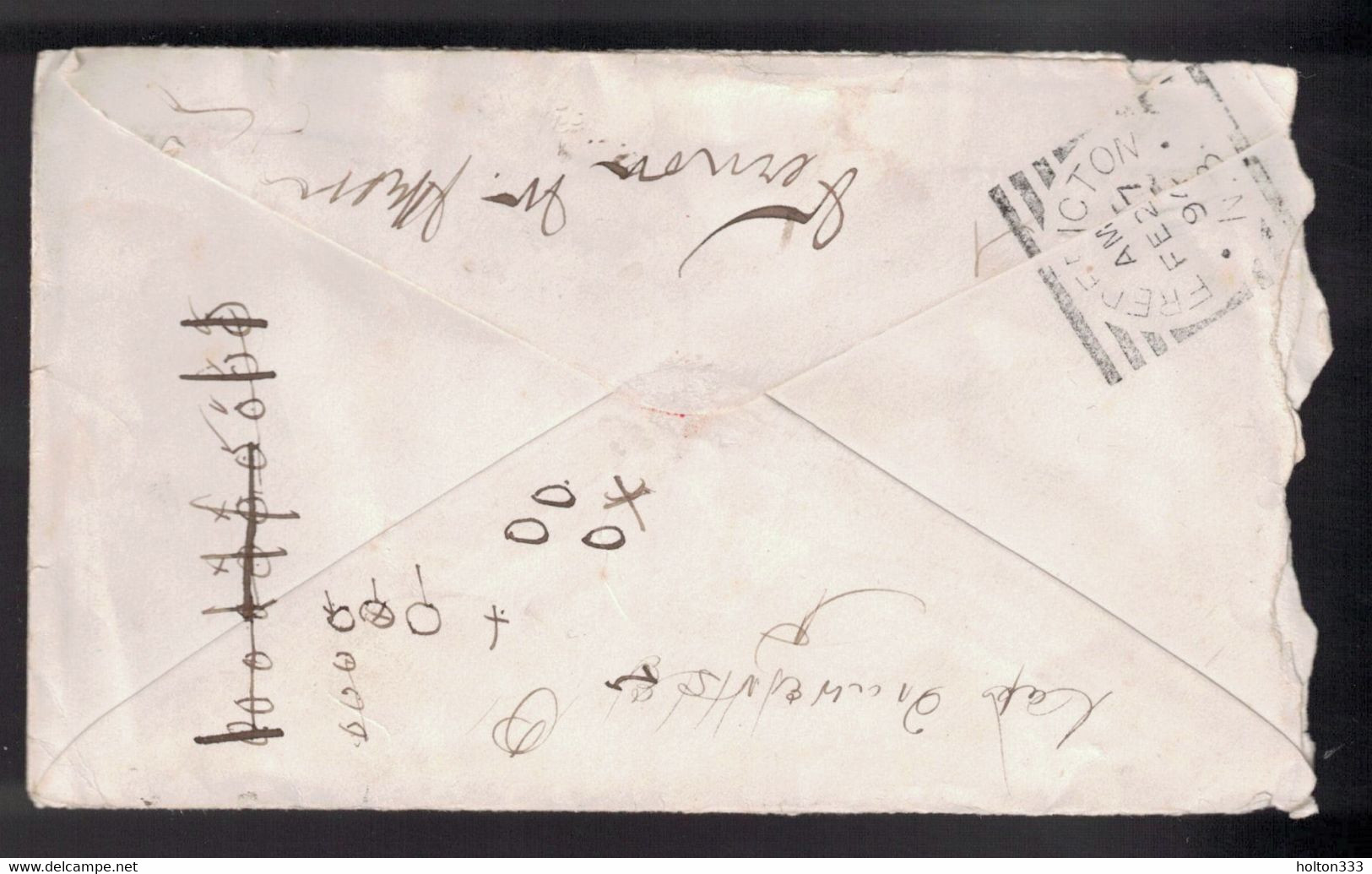 CANADA Cover Small Queen - Halifax &  Fredericton Squared Circle Cancels 3 - Lettres & Documents