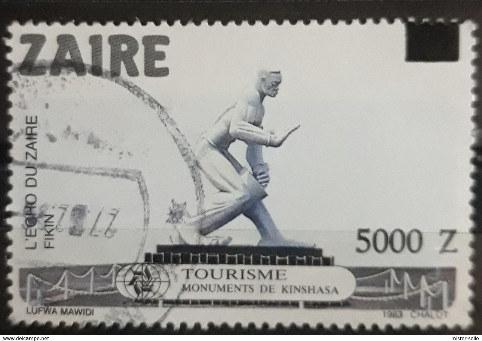 ZAIRE 1991 Stamp Surcharged. USADO - USED. - Usati