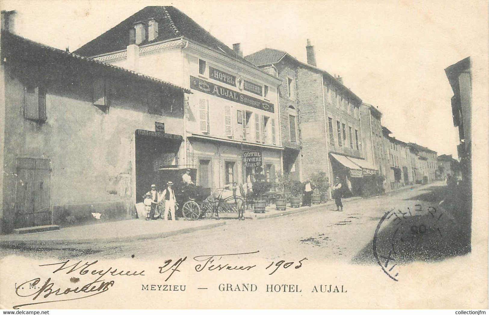CPA  FRANCE 69 "Meyzieu, Grand Hotel Aujal" - Meyzieu