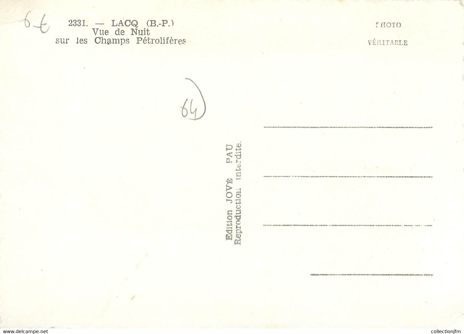 / CPSM FRANCE 64 "Lacq, Vue De Nuit Sur Les Champs Pétrolifères" - Lacq