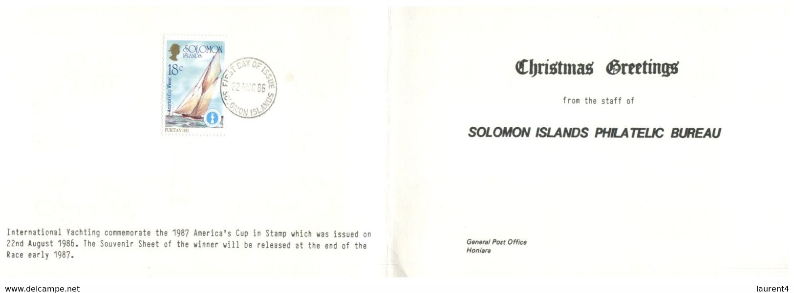 (MM 27) Solomon Islands Christmas 1986 - Salomon