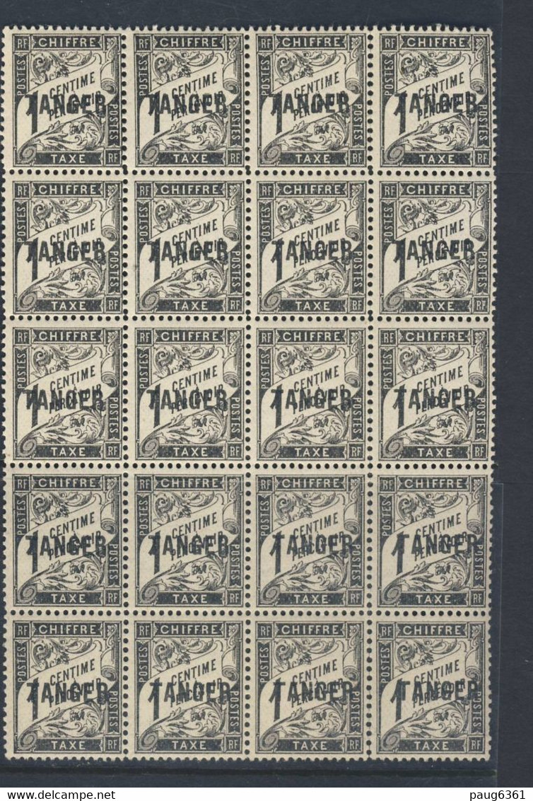 MAROC BLOC DE 20   Yvert N°T35 NEUF MNH** - Timbres-taxe