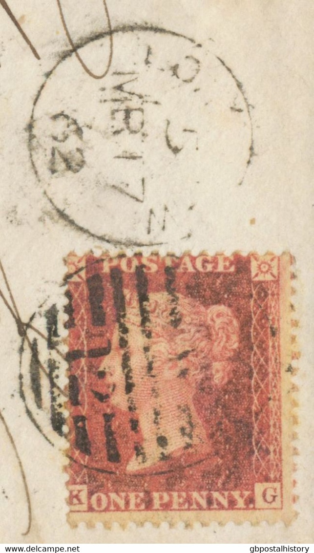 GB 1862 QV 1d Rose-red Perf. 14 (KG) On VF Cvr W Duplex "LONDON-W / W / 12" - Lettres & Documents