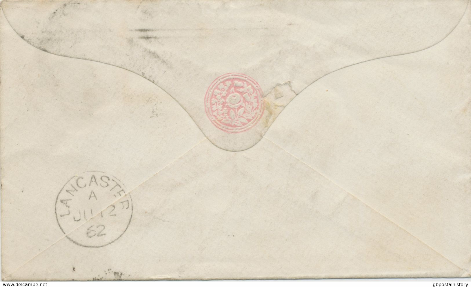 GB 1862 QV 1d Pink VF Env Dated 4.4.61 Uprated W 1d Rose-red "LONDON-W / W / 31" - Covers & Documents