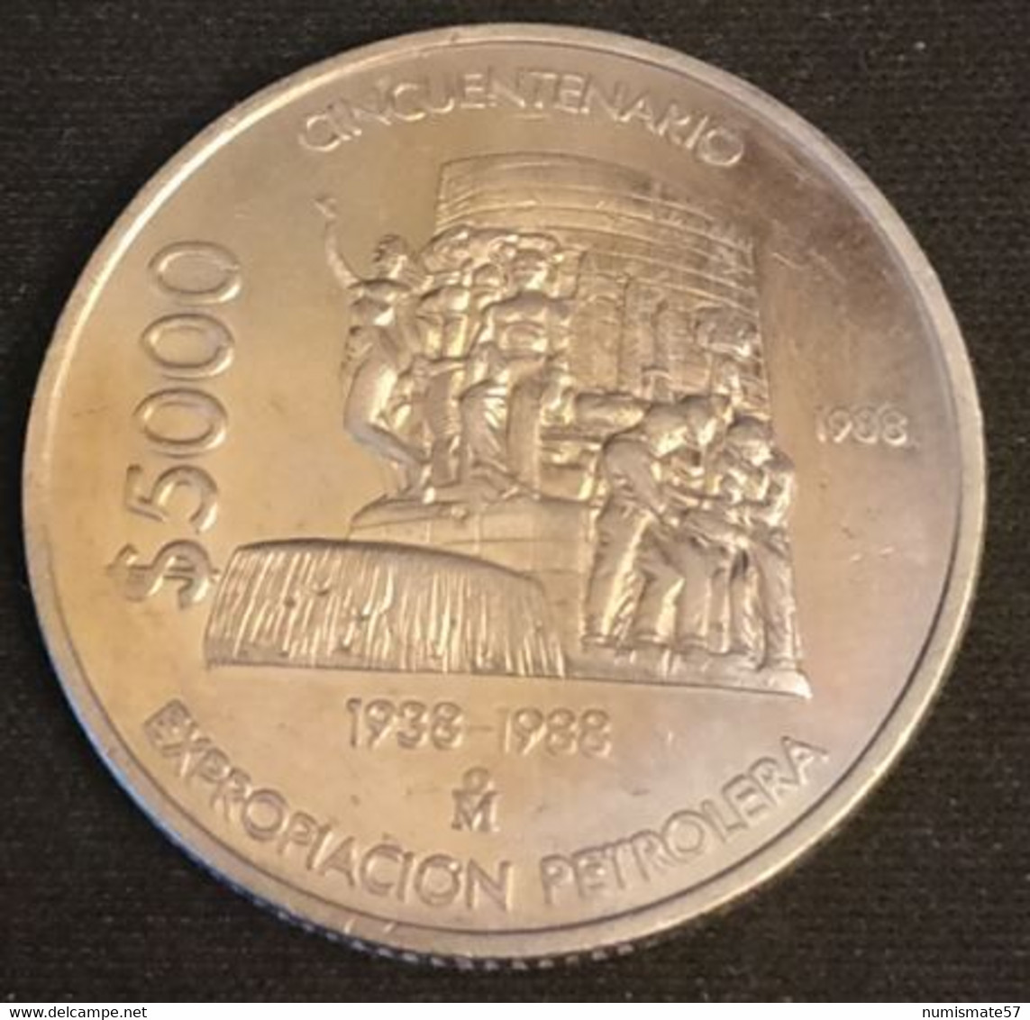 MEXIQUE - MEXICO - 5000 PESOS 1988 - Industrie Pétrolière - KM 531 - Mexico