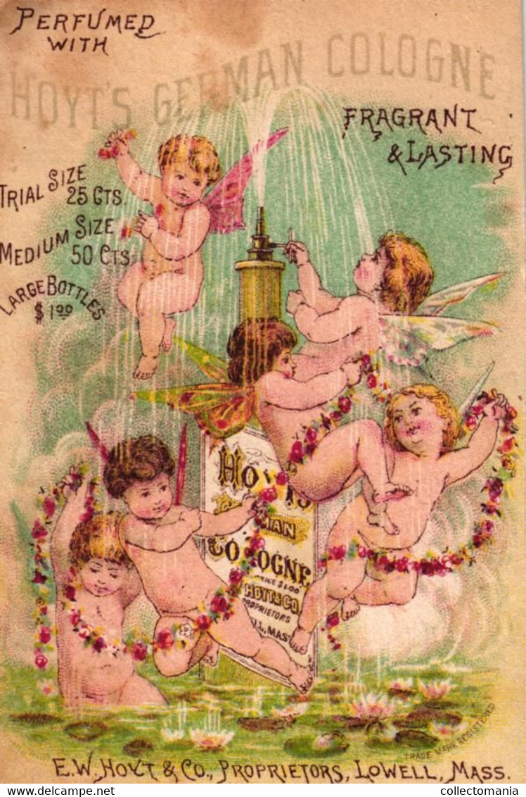 7 Cards Hoyt's German Cologne Perfume Calendar 1888 1890 - Anciennes (jusque 1960)