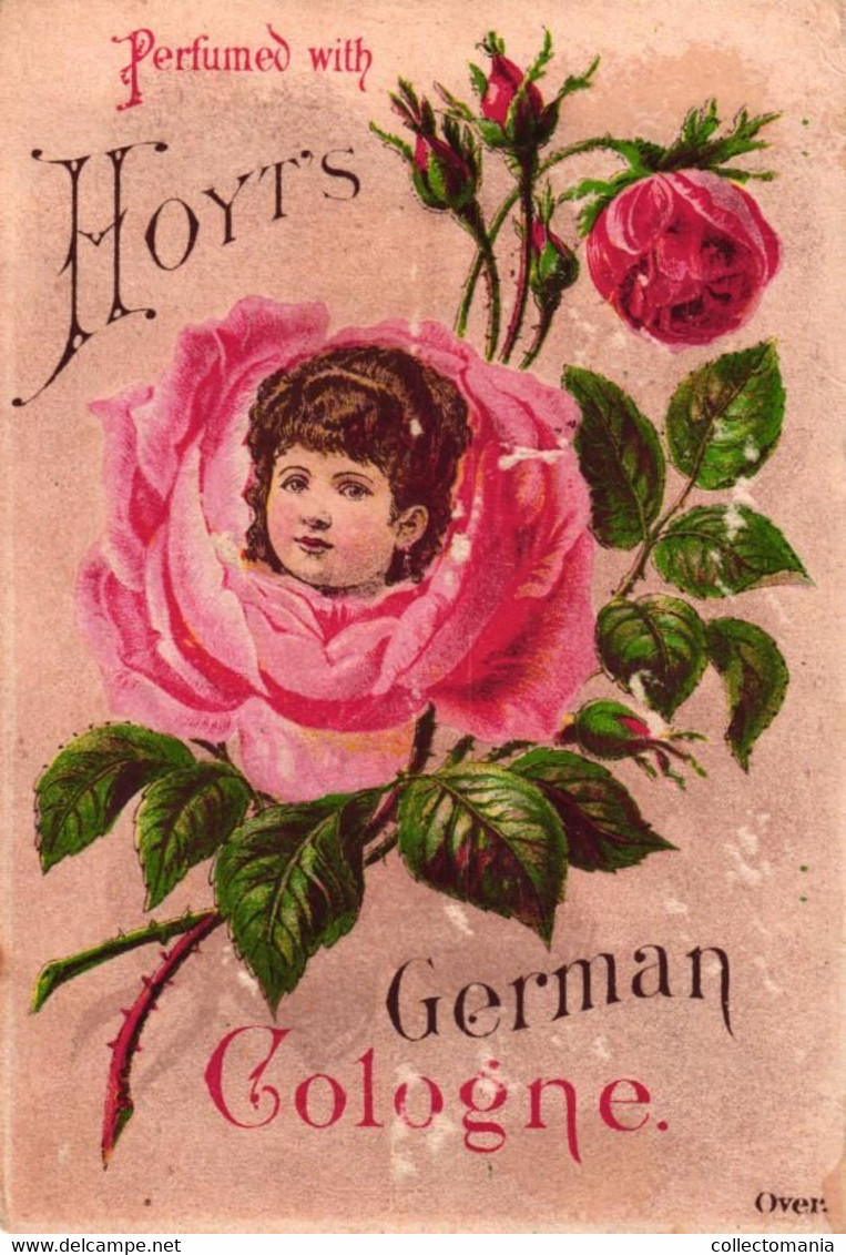 7 Cards Hoyt's German Cologne Perfume Calendar 1888 1890
